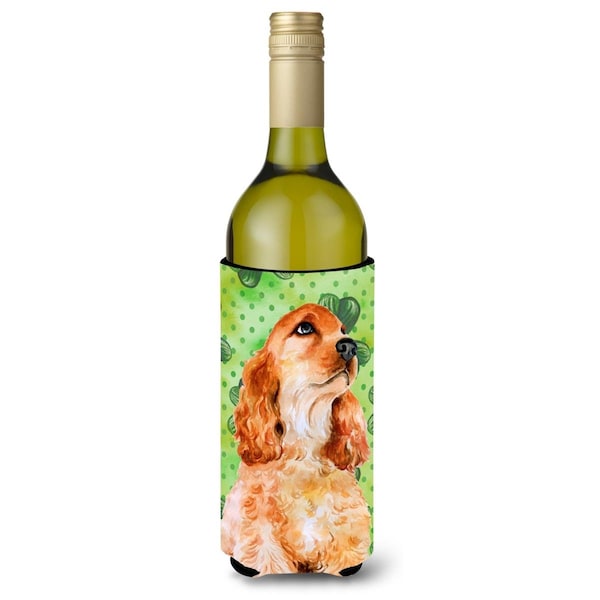 Carolines Treasures Cocker Spaniel St. Patricks Wine Bottle Beverge Insulator Hugger - BB9880LITERK