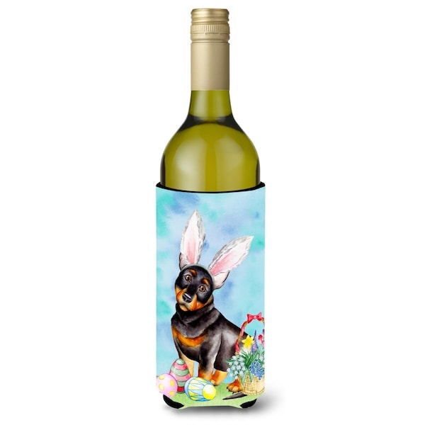 Carolines Treasures Lancashire Heeler Easter Bunny Wine Bottle Beverge Insulator Hugger - CK1377LITERK