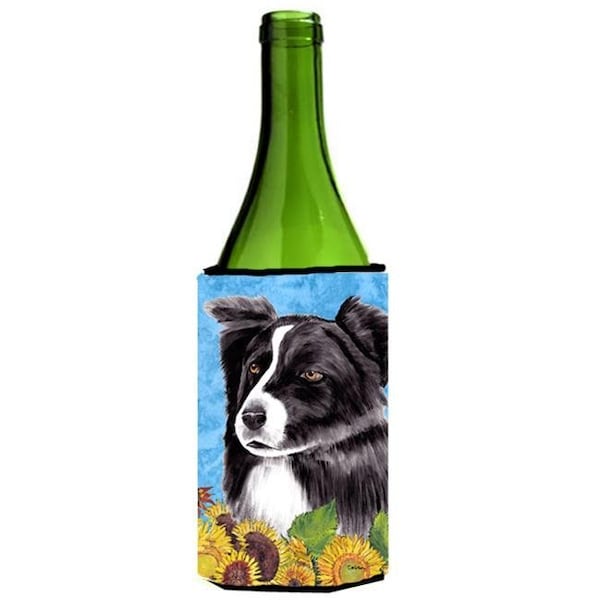 Carolines Treasures Carolines Treasures SC9071LITERK Border Collie Wine bottle sleeve Hugger - SC9071LITERK