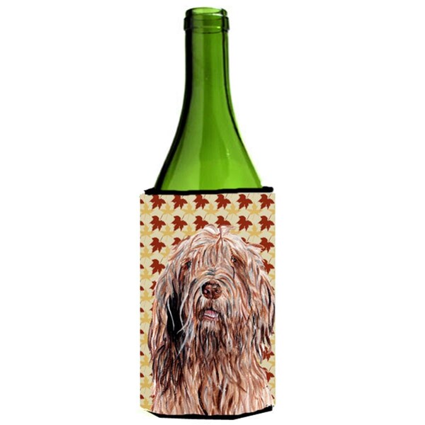 Carolines Treasures Otterhound Fall Leaves Wine bottle sleeve Hugger  24 Oz. - SC9685LITERK