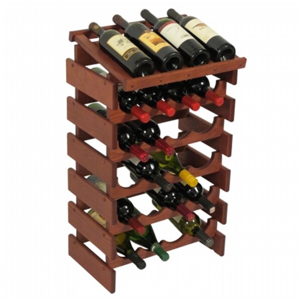 Razoredge 24 Bottle Dakota Wine Rack with Display Top - Mahogany - RA3274275