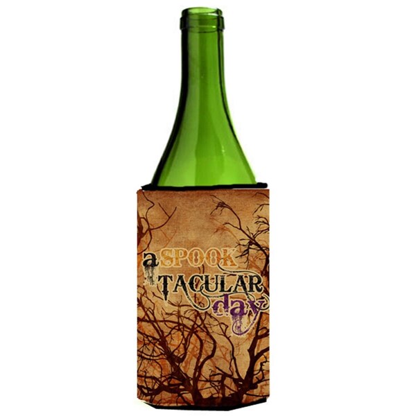 Carolines Treasures A Spook Tacular Day Halloween Wine bottle sleeve Hugger - 24 oz. - SB3016LITERK