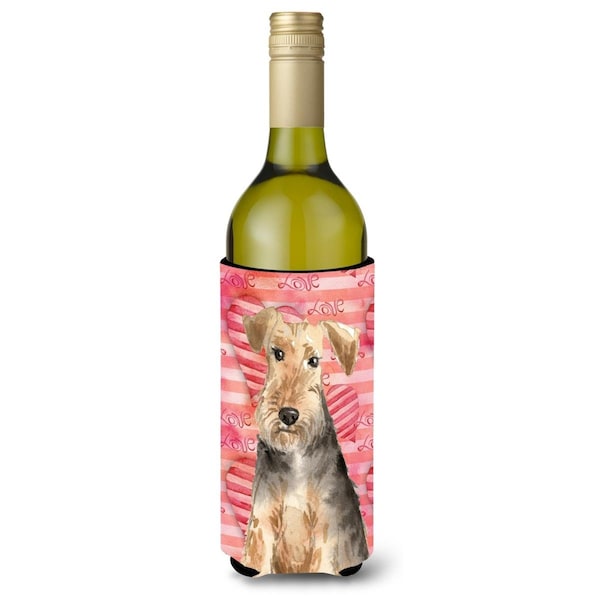Carolines Treasures Love a Welsh Terrier Wine Bottle Beverge Insulator Hugger - CK1747LITERK