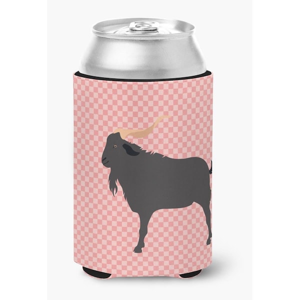 Carolines Treasures Verata Goat Pink Check Can or Bottle Hugger - BB7882CC
