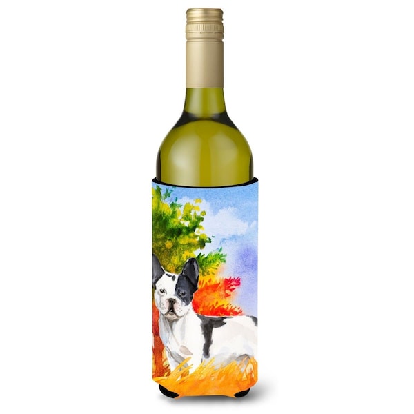 Carolines Treasures Fall French Bulldog Wine Bottle Beverage Insulator Hugger - CK1956LITERK