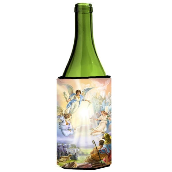 Carolines Treasures The Shepherds & Angels Appearing Wine Bottle Can cooler Hugger - APH5469LITERK
