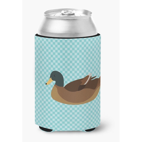 Carolines Treasures Khaki Campbell Duck Blue Check Can or Bottle Hugger - BB8040CC