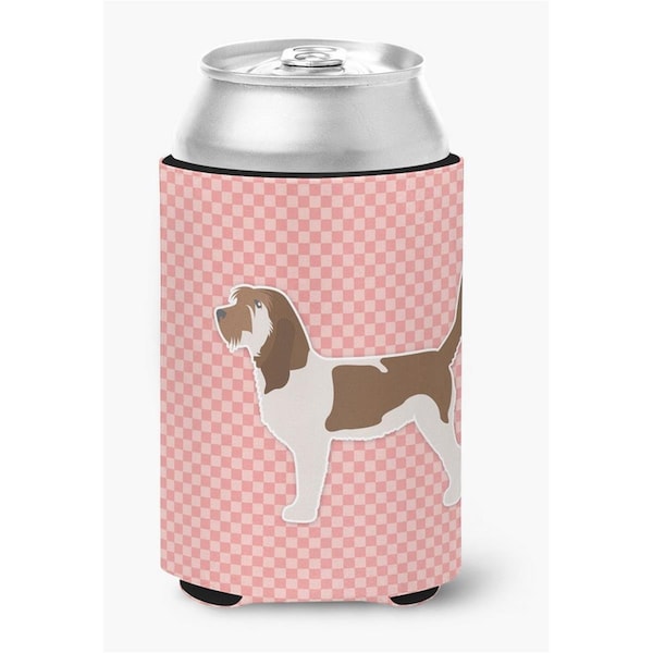 Carolines Treasures Grand Basset Griffon Vendeen Checkerboard Pink Can or Bottle Hugger - BB3590CC