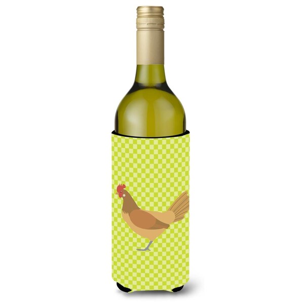 Carolines Treasures Frisian Friesian Chicken Green Wine Bottle Beverge Insulator Hugger - BB7658LITERK