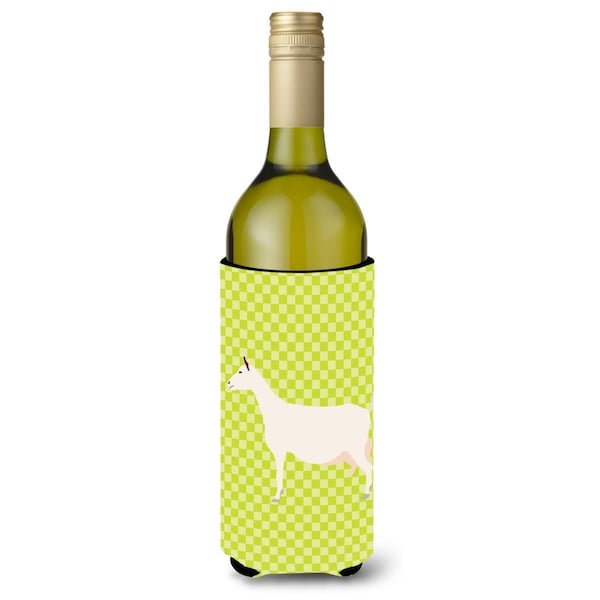 Carolines Treasures Saanen Goat Green Wine Bottle Beverge Insulator Hugger - BB7715LITERK