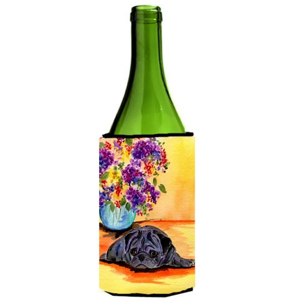 Carolines Treasures Pug Wine bottle sleeve Hugger - 24 oz. - SS8298LITERK