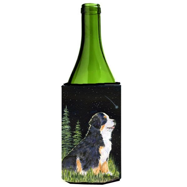 Carolines Treasures Starry Night Bernese Mountain Dog Wine bottle sleeve Hugger - 24 oz. - SS8468LITERK