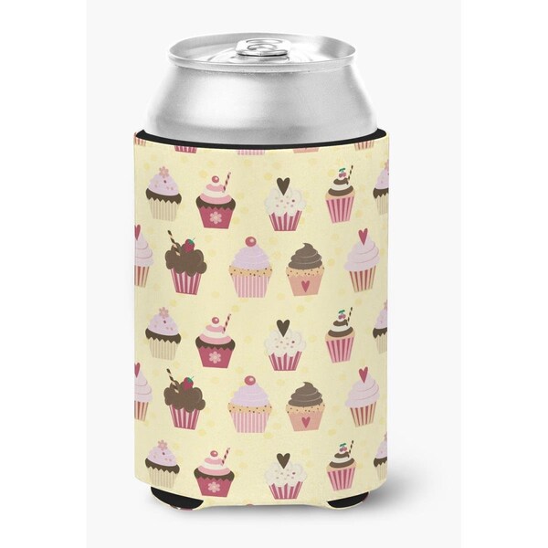 Carolines Treasures Cupcakes on Yellow Can or Bottle Hugger - BB7295CC