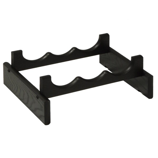 Wooden Mallet 3 Bottle Dakota Wine Rack, Black - WR31BK