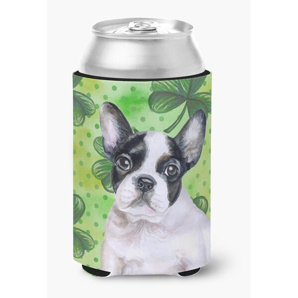 Carolines Treasures French Bulldog Black White St.Patricks Can or Bottle Hugger - BB9884CC