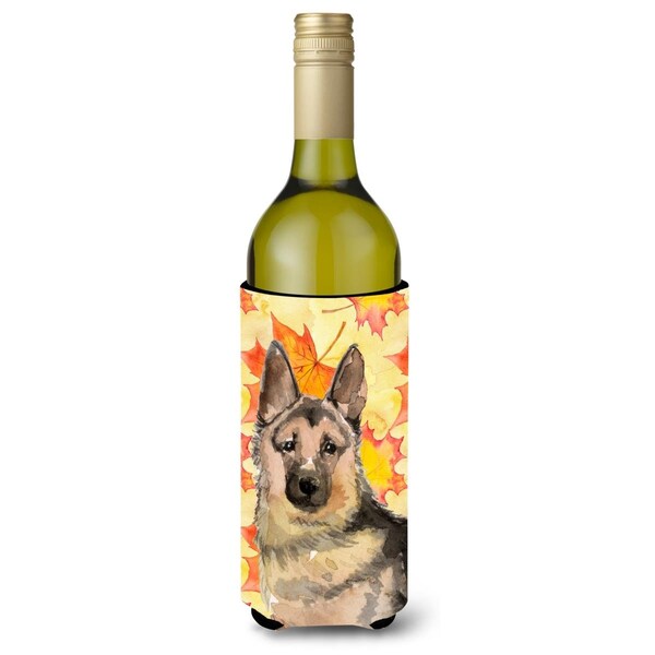 Carolines Treasures German Shepherd Fall Wine Bottle Beverge Insulator Hugger - BB9523LITERK
