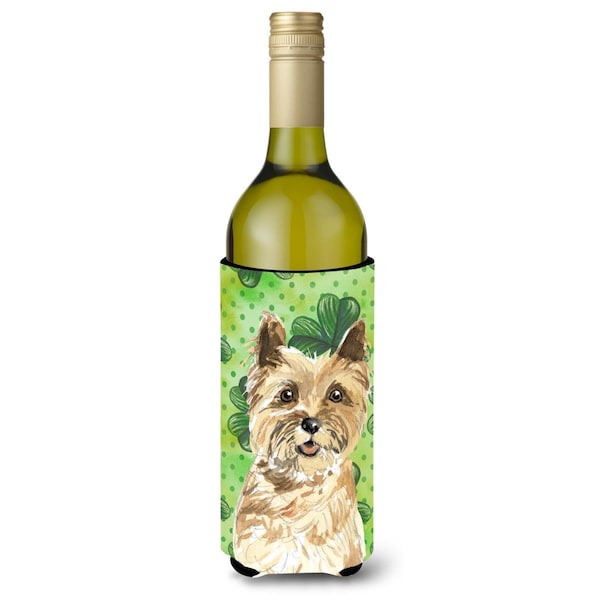 Carolines Treasures Shamrocks Cairn Terrier Wine Bottle Beverge Insulator Hugger - CK1809LITERK