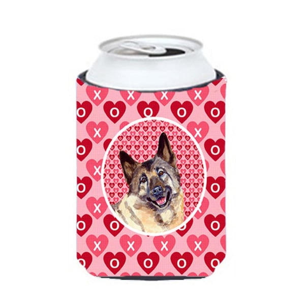 Carolines Treasures Norwegian Elkhound Valentines Love and Hearts Can or bottle sleeve Hugger - LH9173CC