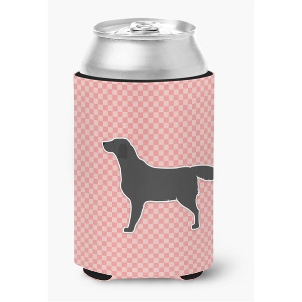 Carolines Treasures Black Labrador Retriever Checkerboard Pink Can or Bottle Hugger - BB3608CC