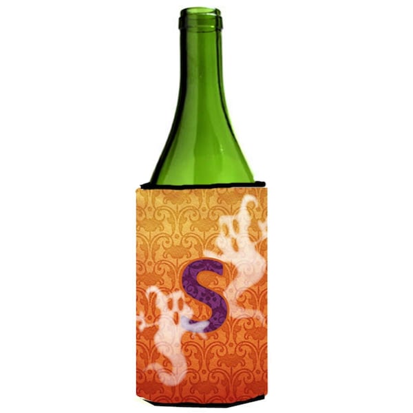 Carolines Treasures Halloween Ghosts Monogram Initial Letter S Wine Bottle Hugger - CJ1040-SLITERK