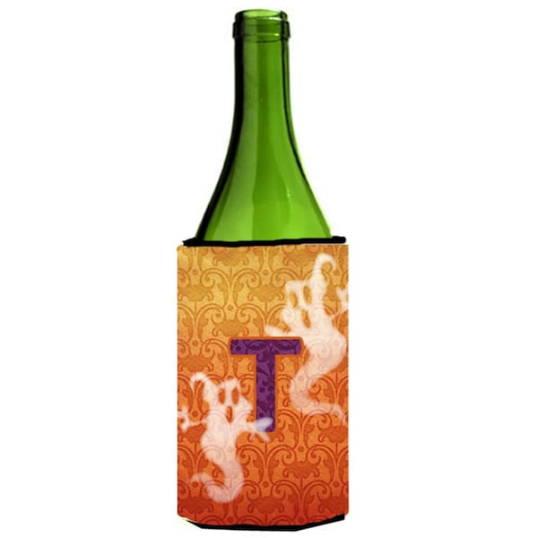Carolines Treasures Halloween Ghosts Monogram Initial Letter T Wine Bottle Hugger - CJ1040-TLITERK