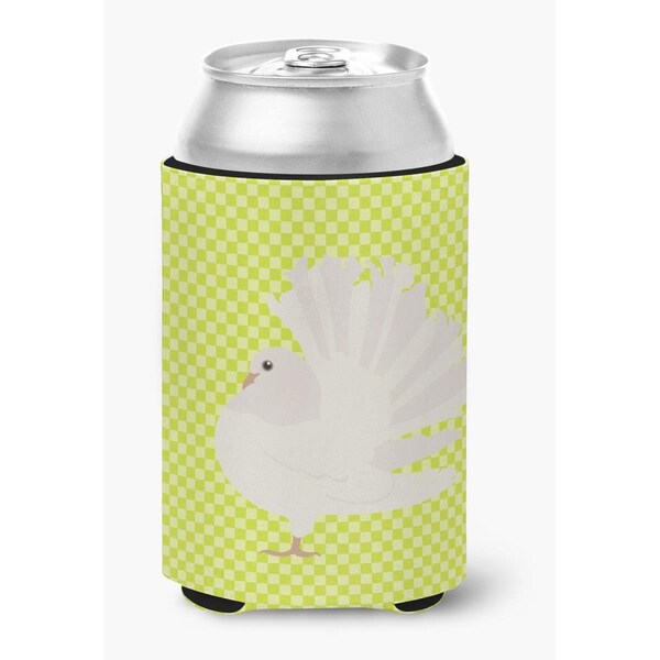Carolines Treasures Silver Fantail Pigeon Green Can or Bottle Hugger - BB7776CC