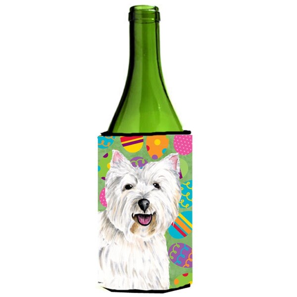 Carolines Treasures Westie Easter Eggtravaganza Wine Bottle  Hugger - 24 oz. - SC9450LITERK