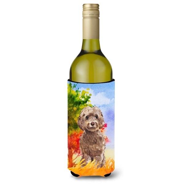 Carolines Treasures Fall Chocolate Labradoodle Wine Bottle Beverage Insulator Hugger - CK1953LITERK