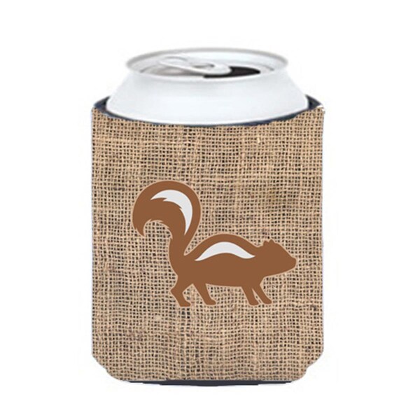 Carolines Treasures Skunk Burlap And Brown Can Or Bottle  Hugger - BB1125-BL-BN-CC
