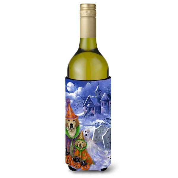 Carolines Treasures 24 oz Golden Retriever Halloween Wine Bottle Hugger - PPP3102LITERK