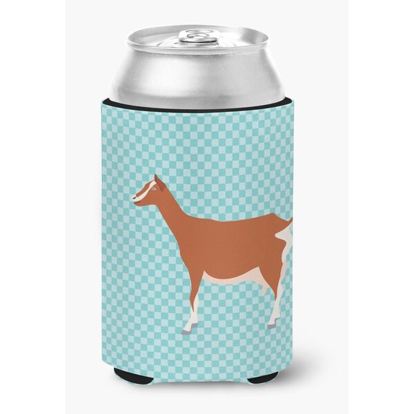 Carolines Treasures Toggenburger Goat Blue Check Can or Bottle Hugger - BB8055CC