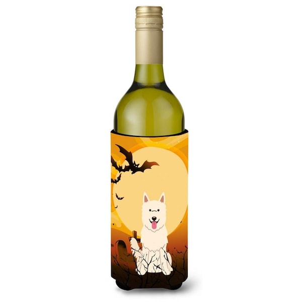 Carolines Treasures Halloween White German Shepherd Wine Bottle Beverge Insulator Hugger - BB4311LITERK