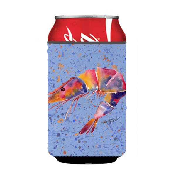 Carolines Treasures Shrimp On Blue Can Or Bottle  Hugger - 8455CC