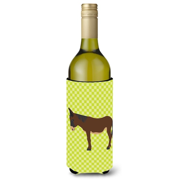 Carolines Treasures Zamorano-Leones Donkey Green Wine Bottle Beverge Insulator Hugger - BB7679LITERK