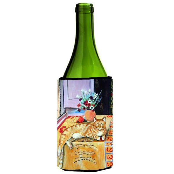 Carolines Treasures Cat Wine bottle sleeve Hugger - 24 oz. - 7079LITERK