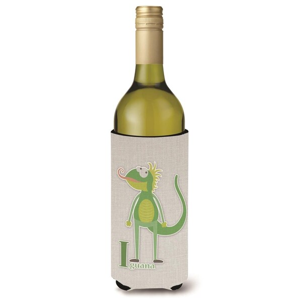 Carolines Treasures Alphabet I for Iguana Wine Bottle Beverge Insulator Hugger - BB5734LITERK