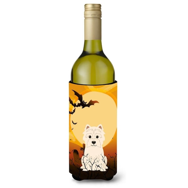 Carolines Treasures Halloween Westie Wine Bottle Beverge Insulator Hugger - BB4308LITERK