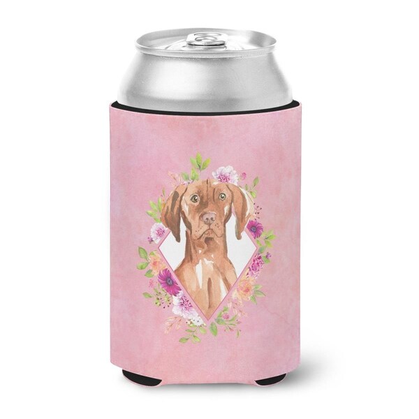 Carolines Treasures Vizsla Pink Flowers Can or Bottle Hugger - CK4232CC