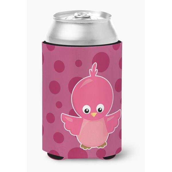 Carolines Treasures Bird on Pink Polkadots Can or Bottle Hugger - BB7014CC