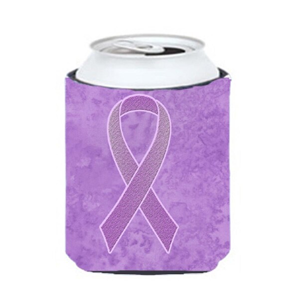 Carolines Treasures Lavender Ribbon for All Cancer Awareness Can or Bottle Hugger- 12 Oz. - AN1200CC