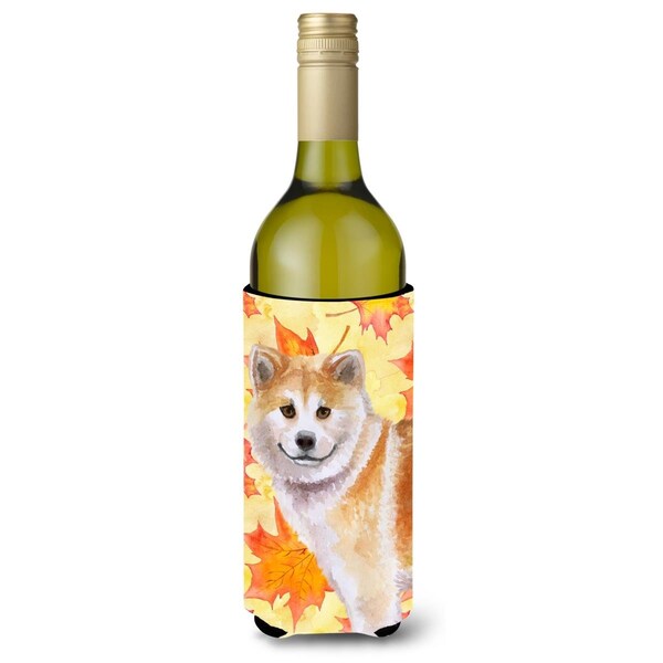 Carolines Treasures Shiba Inu Fall Wine Bottle Beverge Insulator Hugger - BB9939LITERK