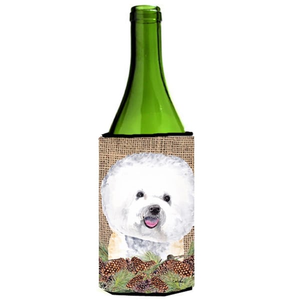 Carolines Treasures Bichon Frise Wine bottle sleeve Hugger - 24 oz. - SC9047LITERK