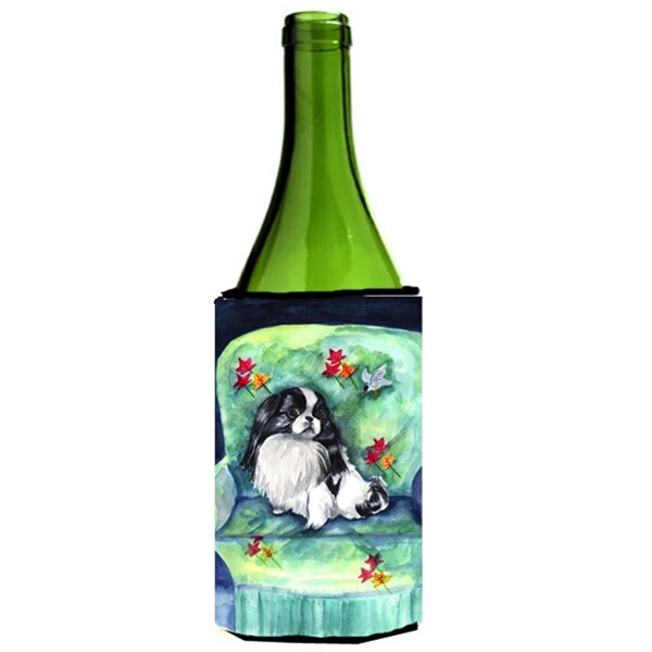 Carolines Treasures Japanese Chin in Mommas Chair Wine bottle sleeve Hugger - 7034LITERK