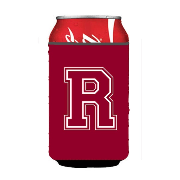 Carolines Treasures Letter R Initial Monogram - Maroon And White Can Or Bottle  Hugger - CJ1032-RCC