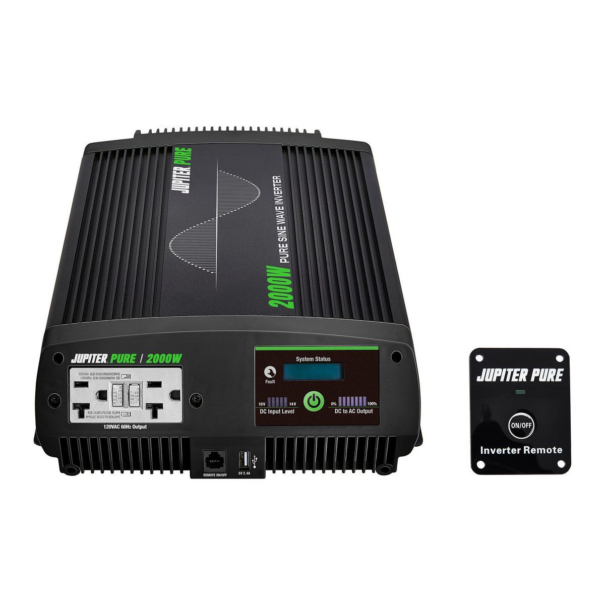 Inversor de energía de onda sinusoidal pura Jupiter Pure de 2000 vatios continuos/4000 vatios pico - 57272