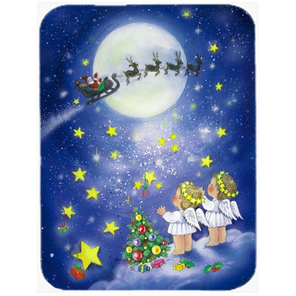 Carolines Treasures Angels Watching Santa Claus Wine Bottle Can cooler Hugger - APH0690LITERK