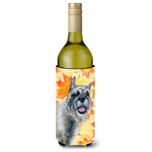 Carolines Treasures Schnauzer Fall Wine Bottle Beverge Insulator Hugger - BB9923LITERK