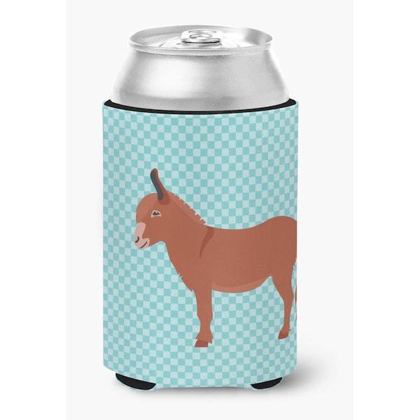 Carolines Treasures Irish Donkey Blue Check Can or Bottle Hugger - BB8022CC