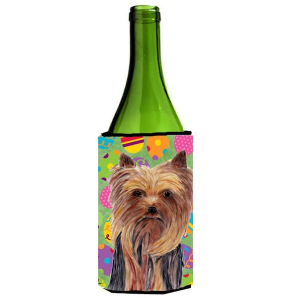 Carolines Treasures Yorkie Easter Eggtravaganza Wine Bottle  Hugger - 24 oz. - SC9445LITERK
