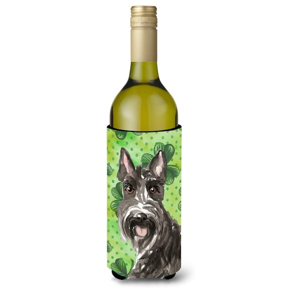 Carolines Treasures Shamrocks Scottish Terrier Wine Bottle Beverge Insulator Hugger - CK1791LITERK